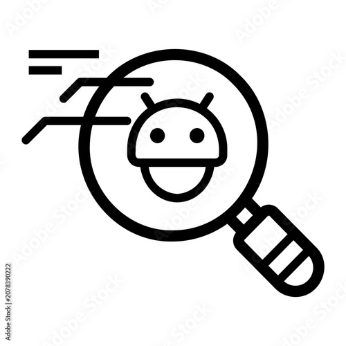 Konstfotografi anti virus Line Icon