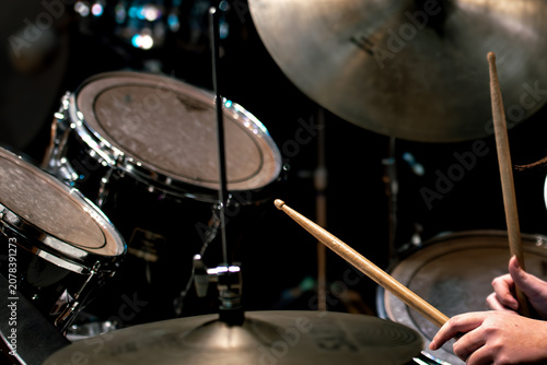Photography drummer in action