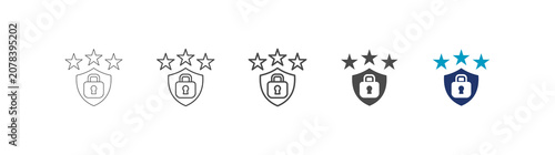 GDPR icon set consisting of multiple styles vector illustration. editable stroke