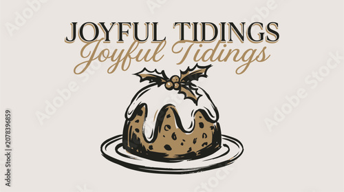 Fotografija Christmas pudding sketch
