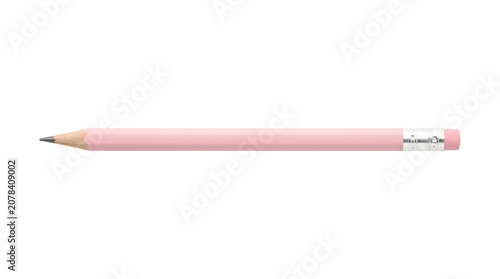 Pink Pencil Isolated on Black Background