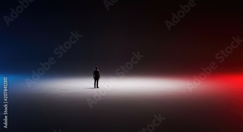 A minimalist scene depicting a massive, unblemished, empty expanse where any uttered sound would only fade instantly without return, solitary, tranquil, pure