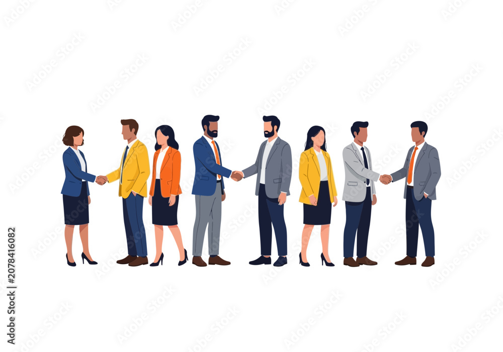 Fototapeta premium Professional business people shaking hands