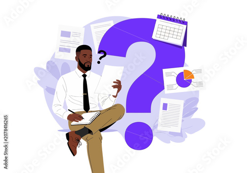 Business professional analyzing data and documents