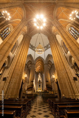 Interior of church Catedral Sé Brazil