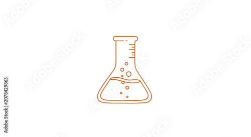 Konstfotografi Erlenmeyer Flask with Liquid and Bubbles.
