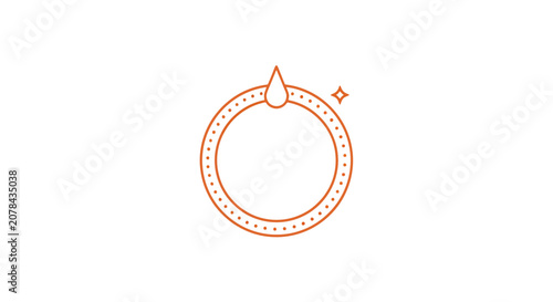 Tableau sur toile Golden Ring with Diamonds and Gemstone.