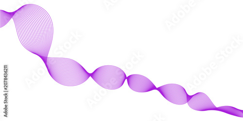 Fotografie Purple abstract sinusoidal wave background with smooth oscillating gradient curv