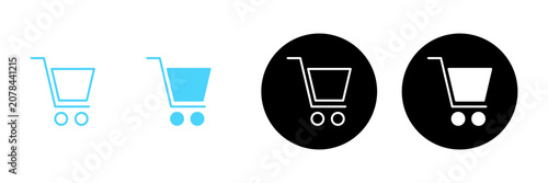 Bild auf Leinwand Shopping icon vector. Shopping cart sign and symbol. Trolley icon