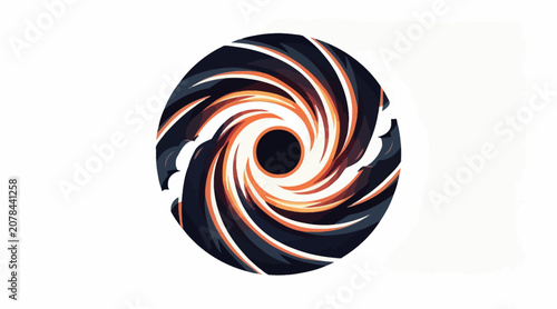 Swirling Abstract Vortex with Gradient Colors.