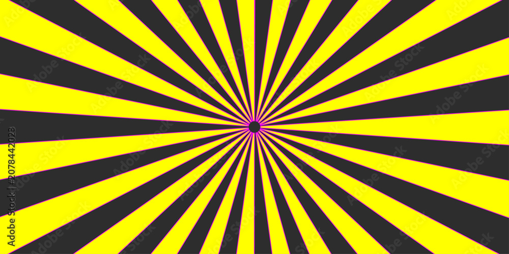 Obraz premium A striking visual effect with radiating lines of yellow and grey, converging towards a central focal point.