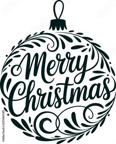 Merry christmas ornament design