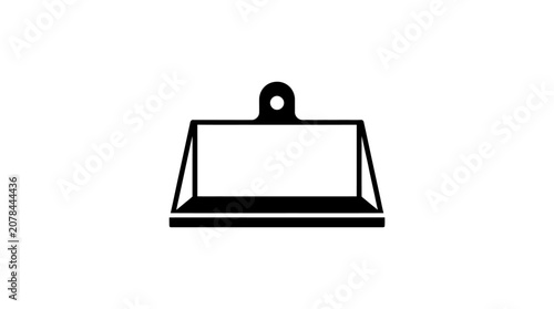 Bild auf Leinwand Black and white vector illustration of a scale symbol on white background