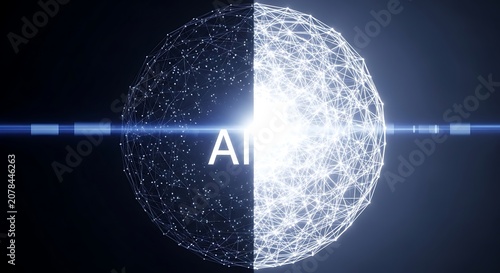 Abstract Digital Representation of Artificial Intelligence Concept.