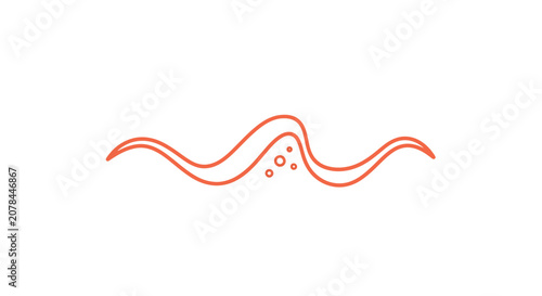 Bild auf Leinwand Red Sperm Cell Illustration on White.