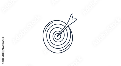 Foto Dart hitting the center of target.