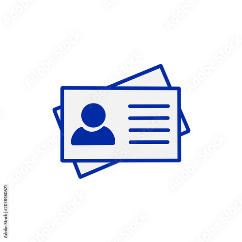 Identification Card Icon for Personal Information and Access
