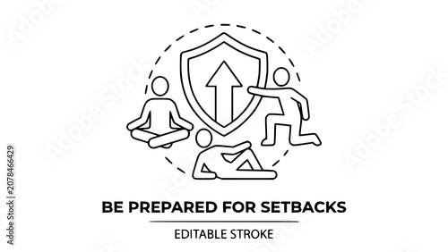 Fotografía Be prepared for setbacks illustration
