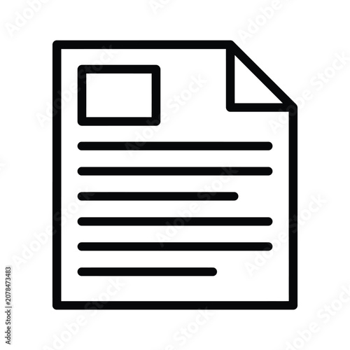 Photos Single document file with image preview icon for software interface and file sys