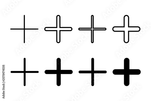 Plus Icon vector illustration. Add plus sign and symbol