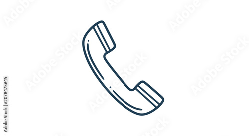 Canvastavla Simple Illustration of a Telephone Receiver.
