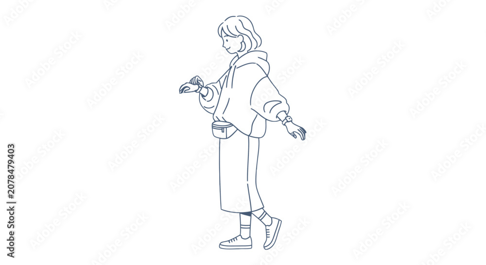 Obraz premium Woman holding flowers in both hands.