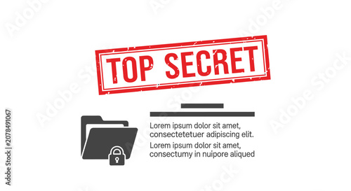 A concept illustration of a secure file folder with a 