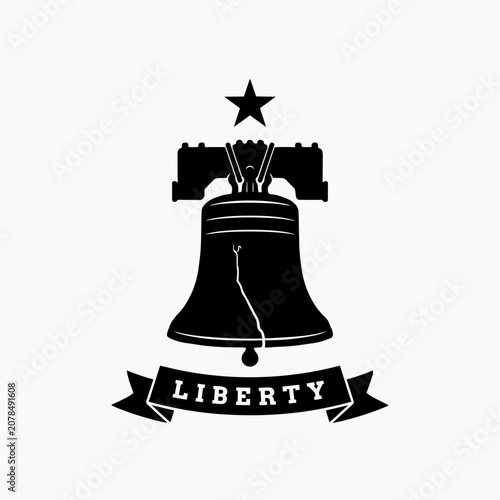 Fotografía Patriotic liberty bell icon with star