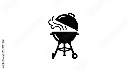 Black silhouette of a barbecue grill.