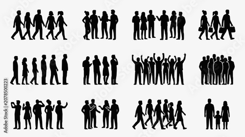 Canvastavla Professional Business Professionals Walking in Groups.