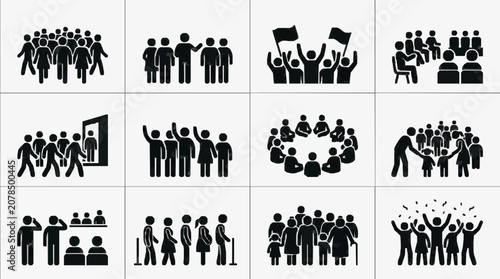 Collective Crowd Protest Demonstrations.