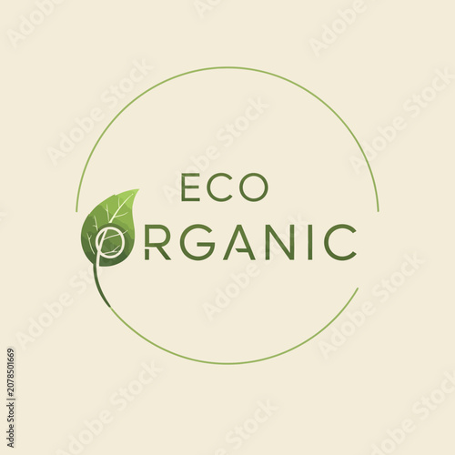Eco Organic Leaf Logo Design.