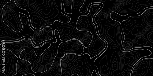 Foto Contour Line Patterns Showing the Complexity of Topographic Landscapes