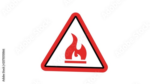 2d Animation caution alert risk safety danger road warning sign sign symbol animated motion graphic footage with alpha channel or transparency background