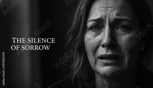 The Silence of Sorrow: A Dramatic Portrait of Intense Grief and Despair