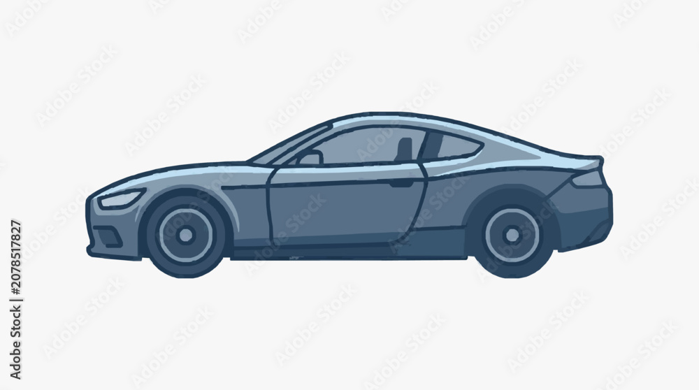 Naklejka premium Modern Sporty Coupe Car Design.