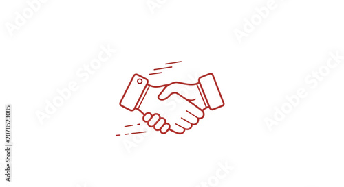 Handshake Illustration Symbolizing Partnership Agreement.