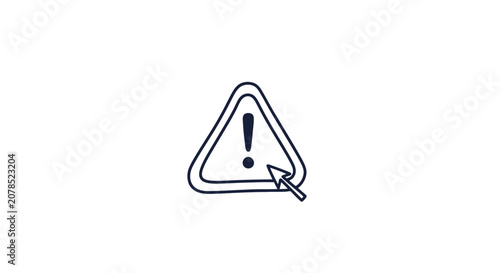 Warning Triangle Exclamation Mark Icon.