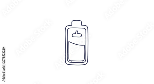 Simple Line Drawing of a Perfume Bottle.