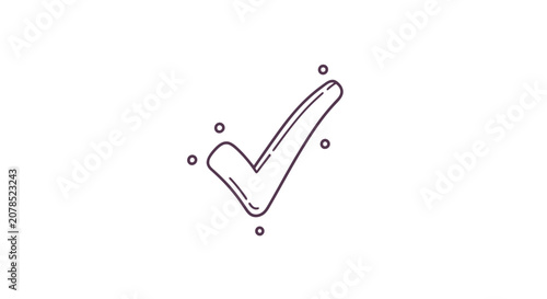 Simple Black Checkmark Icon on White.