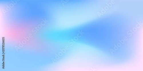 Spring delicate gradient. Aurora pattern, pink sky delicate gradation. Foil holographic paper. Pearl pink blue pattern. Vector illustration for season winter or spring gradient design