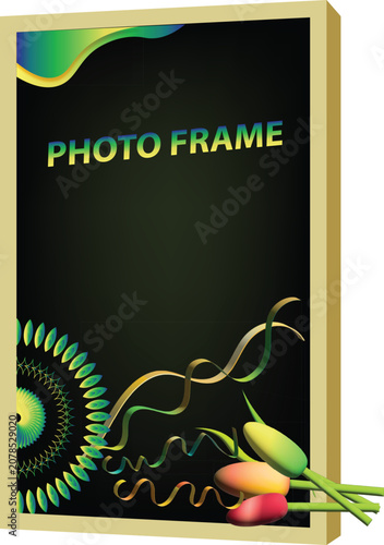 luxury Wooden Photo Frame Mockup design.