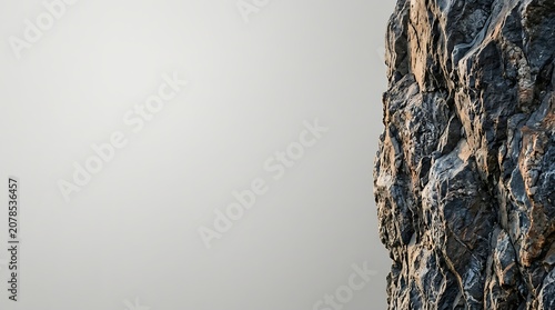 Rugged dark rock texture with copy space on a light background