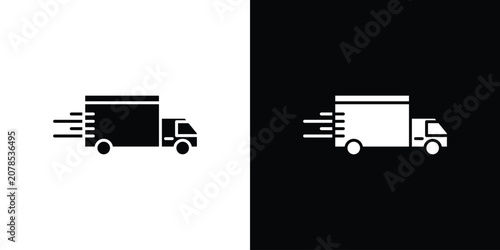 Fotografía Fast shipping delivery truck icon