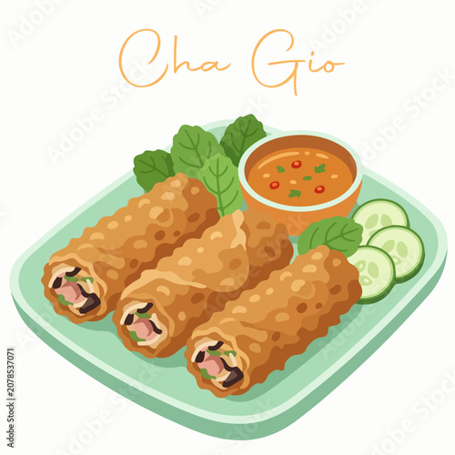 Bild auf Leinwand cha gio vietnam food