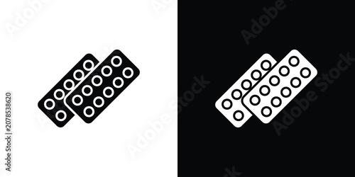 Bild auf Leinwand Pill blister pack icon