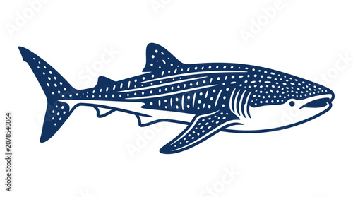 Photos Whale Shark Illustration - Marine Life, Ocean Creature, Big Fish Vector Art
