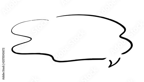 ペンの手書き吹き出し_黒
