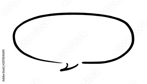 ペンの手書き吹き出し_黒