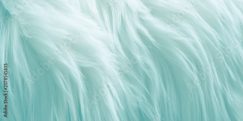 Obraz na płótnie Soft pastel mint green fur texture background with white highlights and fluffy s